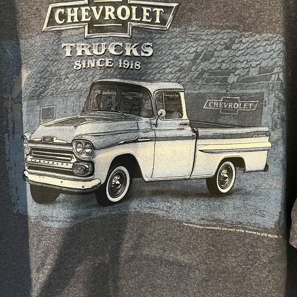 Chevrolet Trucks Since 1918 Men's Blue T-Shirt Sz. XL MSRP: $25+tax *NWT - Picture 4 of 8